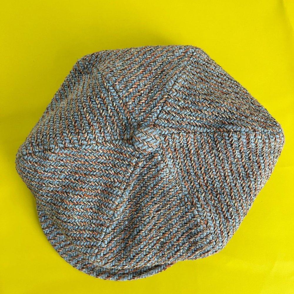 Mixit Y2K Newsboy Hat, Blue Green Orange Brown, OS - Picture 2 of 8